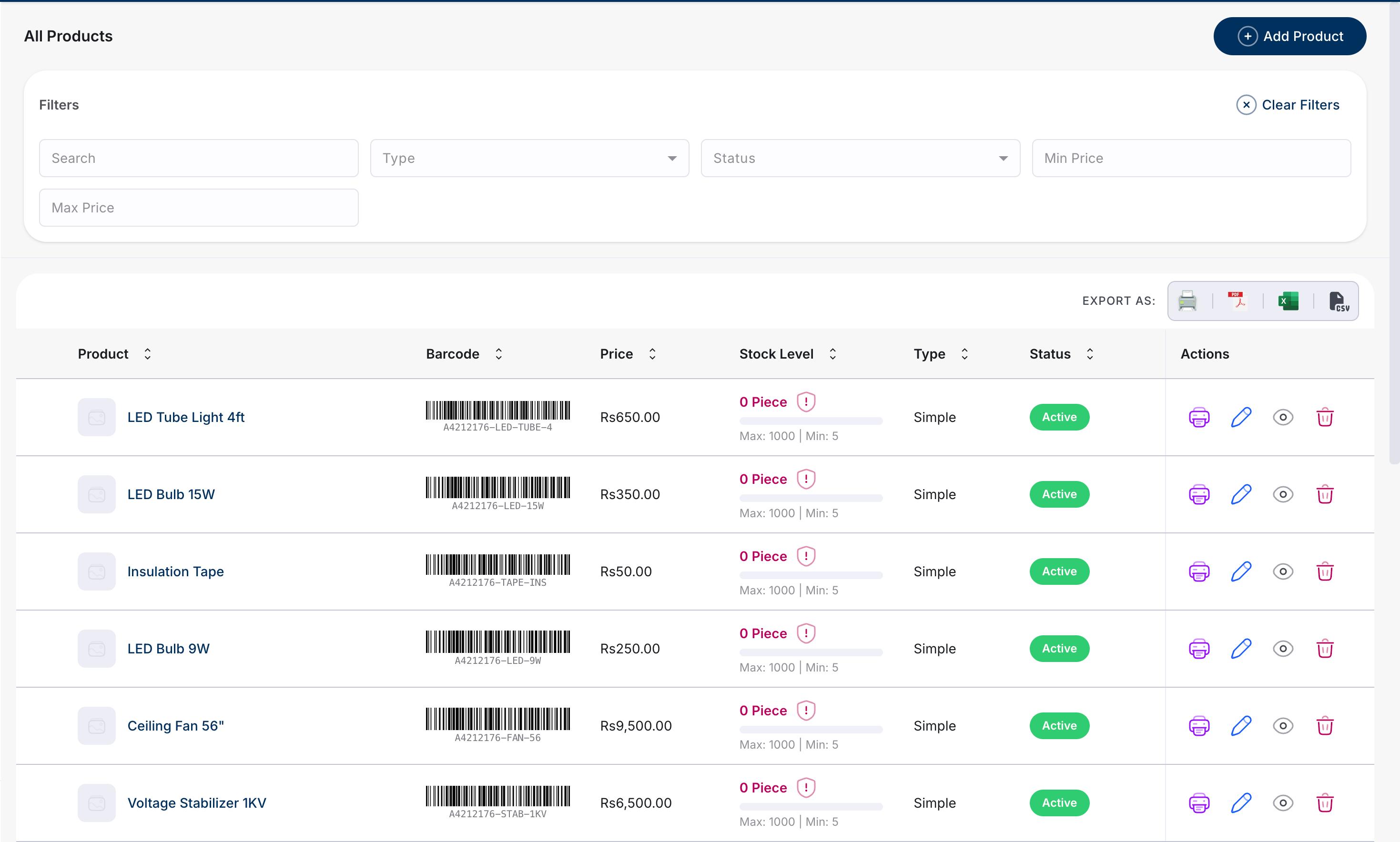 Samba invoice templates